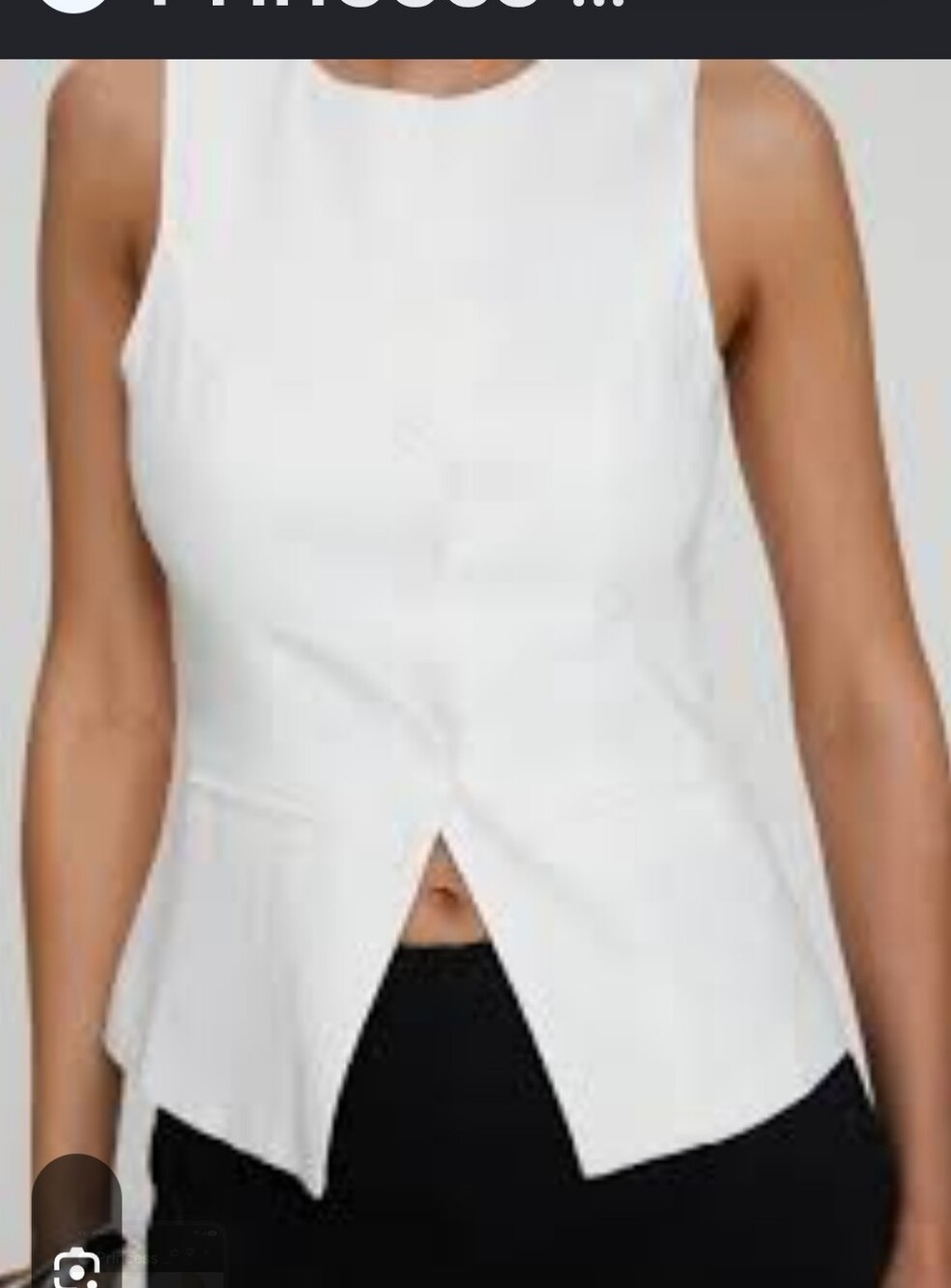 Princess Polly Theodosia White Vest Size 4
